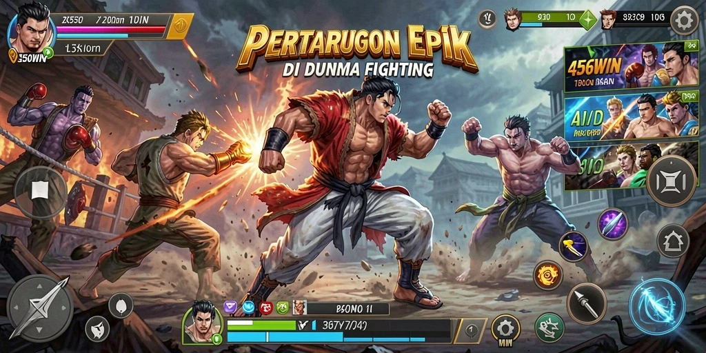Screenshot gameplay Fighting yang intens dan seru di 456WIN.