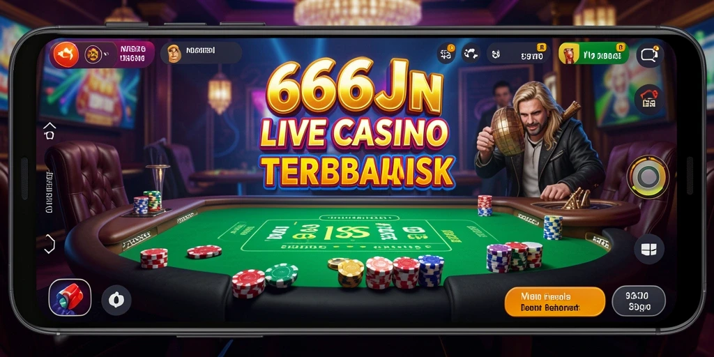 Screenshot gameplay 666J menampilkan suasana Live Casino yang mendebarkan.
