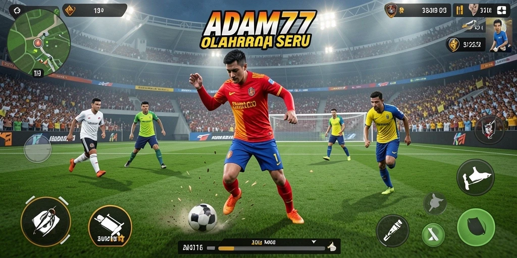 Screenshot ADAM77 menampilkan aksi gameplay olahraga yang seru.