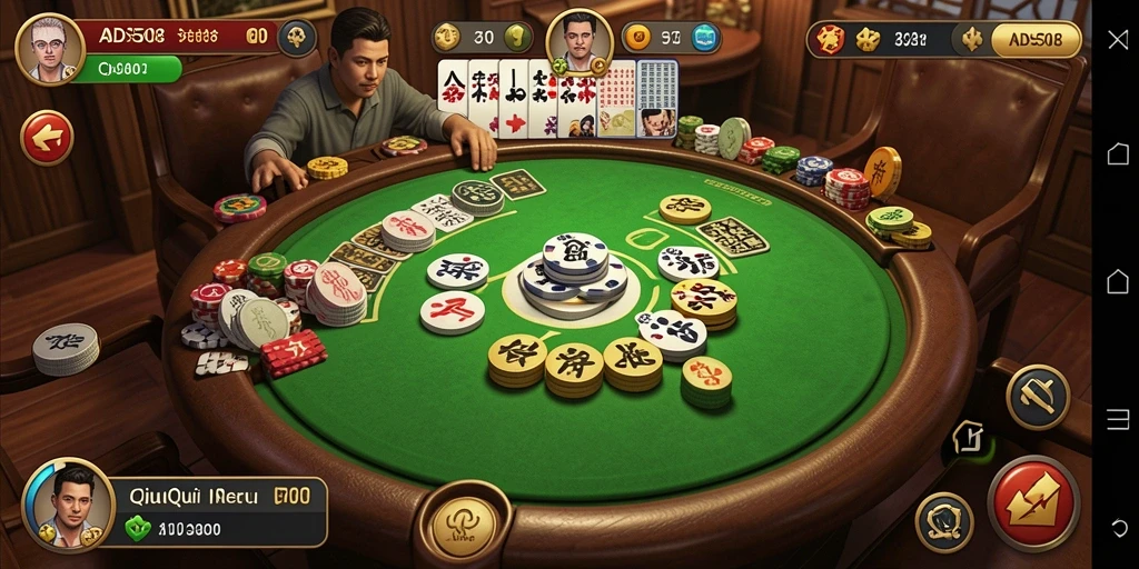 Screenshot gameplay QiuQiu yang seru dan kompetitif.