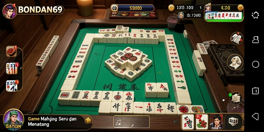 Tampilan screenshot permainan Mahjong di BONDAN69 yang seru.