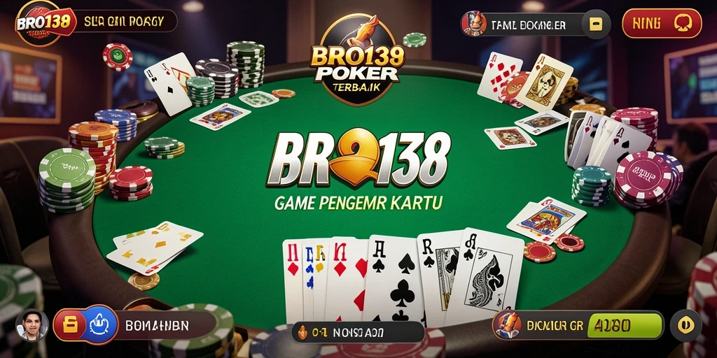 Screenshot menunjukkan momen seru di meja poker BRO138.