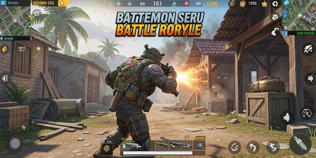 Tampilan permainan D06 yang menegangkan dalam pertempuran Battle Royale.