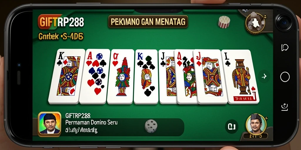 Screenshot menunjukkan gameplay seru dari game Domino.