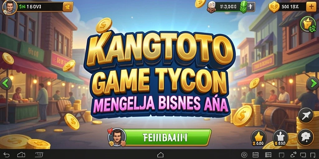 Screenshot gameplay KANGTOTO menampilkan pengalaman manajemen bisnis yang seru.