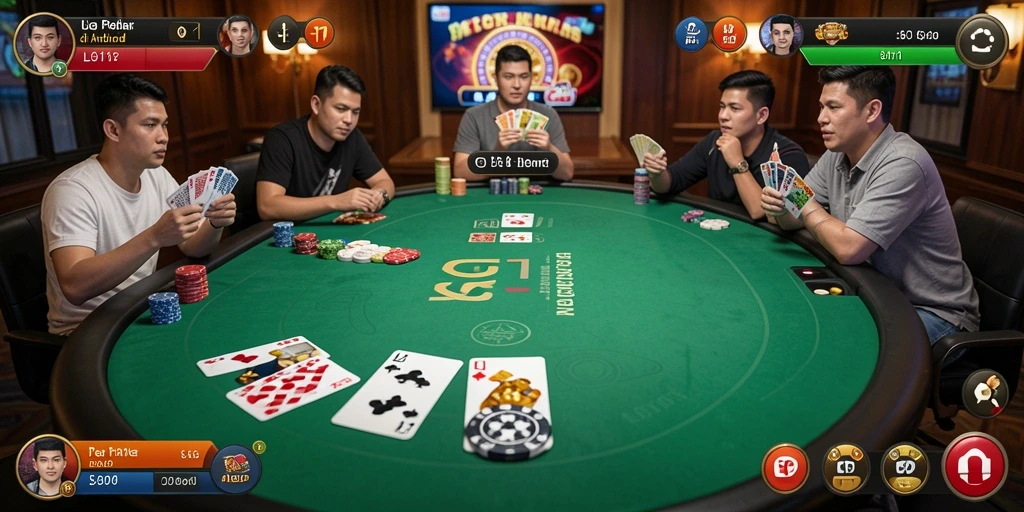 Tampilan gameplay Poker di LG111 dengan grafik menakjubkan.