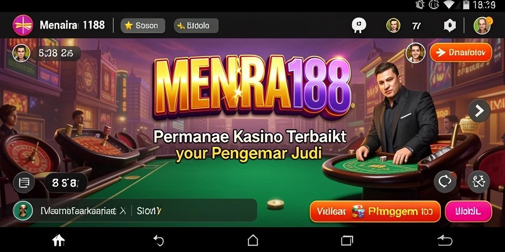 Tampilan gameplay MENARA188 yang menarik dan penuh warna di layar.