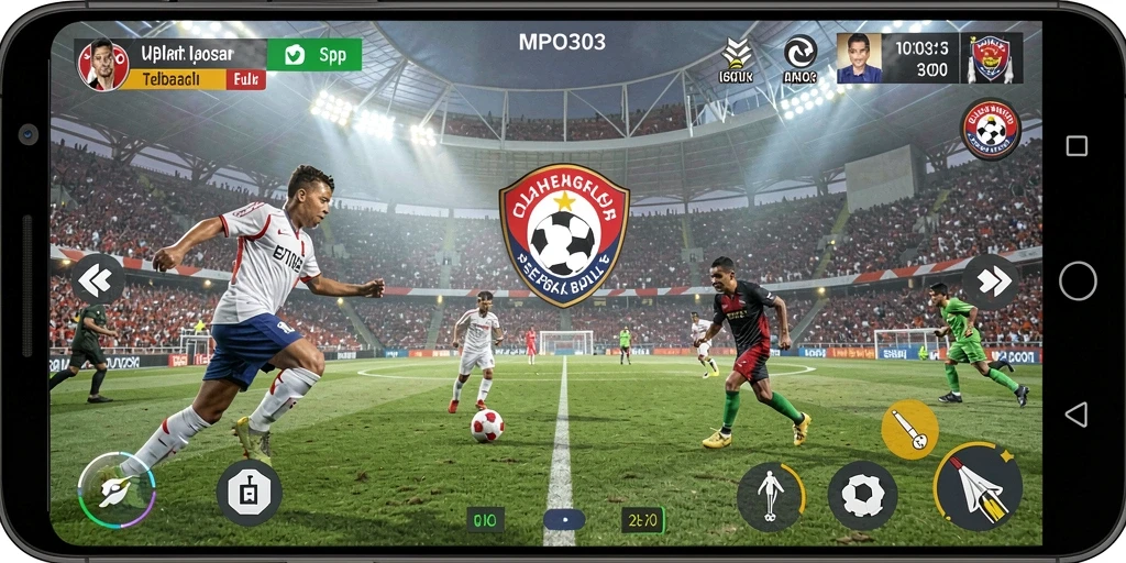 Tangkapan layar MPO303 menampilkan aksi seru dalam permainan sepak bola.
