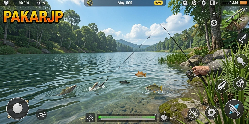 Tangkapan ikan yang mengesankan dalam gameplay PAKARJP.