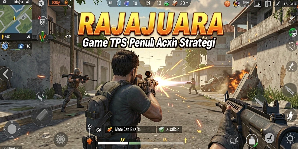 Screenshot gameplay RAJAJUARA yang menampilkan aksi seru dalam pertempuran TPS.