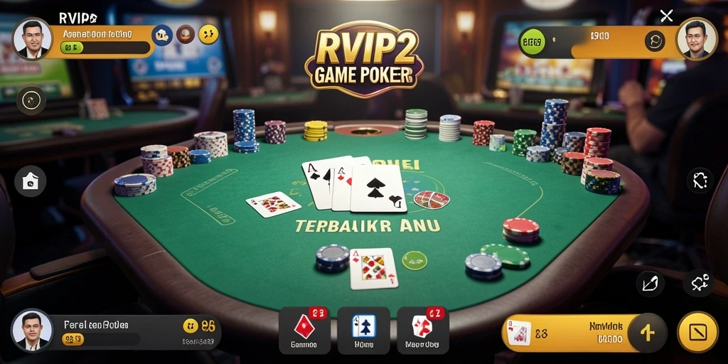 Tampilan menarik dari gameplay Poker di RVIP2.