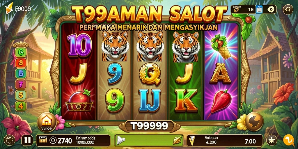 Gameplay menarik dari T9999 yang penuh warna dan efek suara memukau.
