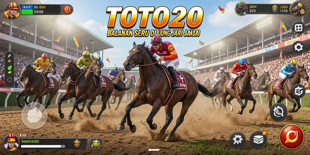 Tampilan menarik gameplay TOTO20 saat balapan di jalur.