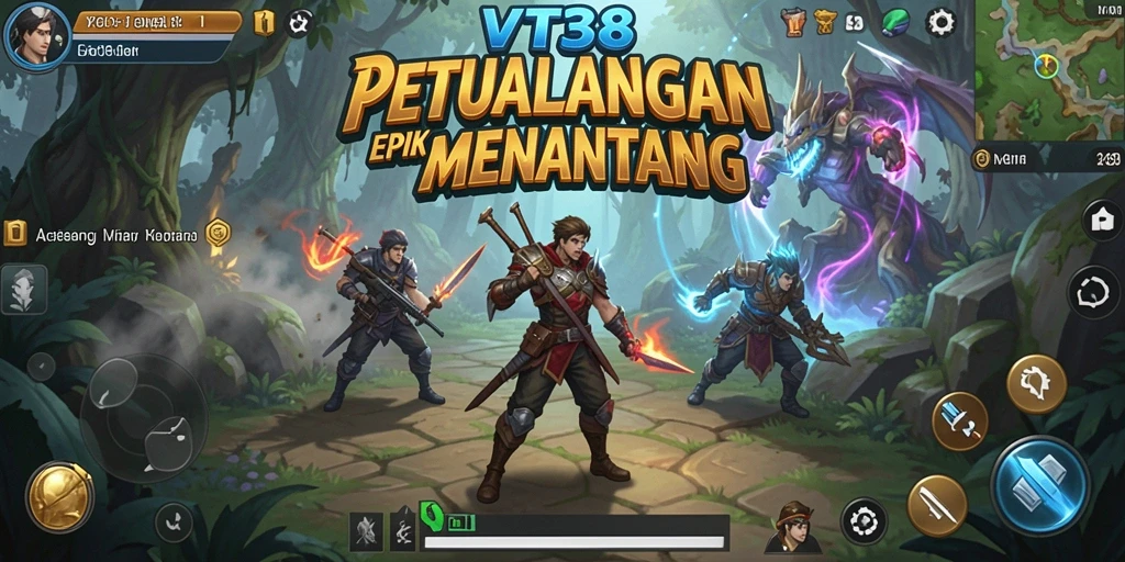 Tampilan menakjubkan dari gameplay petualangan di VT38.
